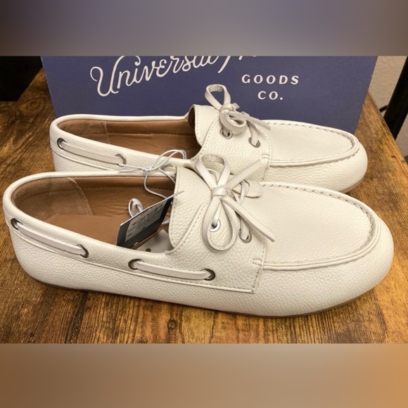 Women's Midge Boat Shoe Flats Memory Foam Universal Thread Off-White Size 8.5 - Picture 3 of 6